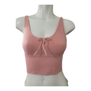 Pink Tie-Front Crop Top Marilyn Monroe